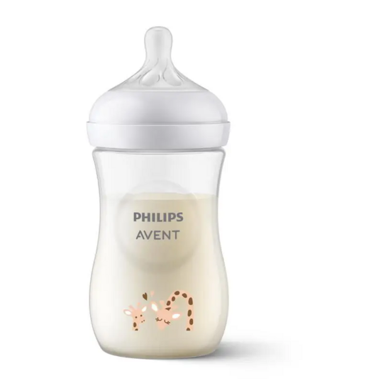 Philips Avent Biberon natural 3.0 girafe 260 ml — tétine anti-fuite forme sein dès la naissance