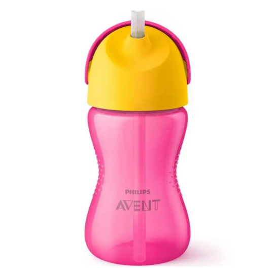 Philips Avent Tasse à paille crête dragon 300 ml rose — tasse antifuites dès 12 mois
