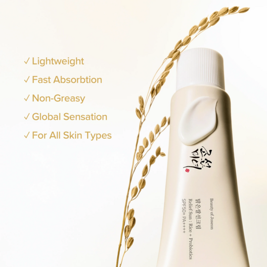 Beauty of Joseon Relief Sun Rice + Probiotics SPF50+ PA++++ crème solaire visage hydratante