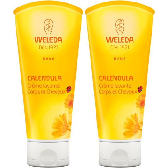 BEBE - Crème Lavante Corps & Cheveux au Calendula - Lot de 2 x 200 ml
