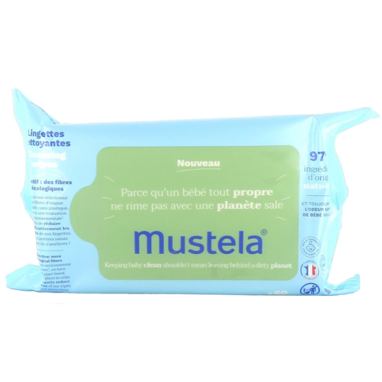 BÉBÉ - Lingettes Nettoyantes à l'Avocat Bio - Lot de 60 lingettes
