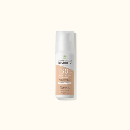 Laboratoires De Biarritz Solaires Crème Visage Teintée SPF30 Bio 50ml Ivoire