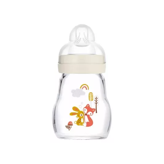 MAM Biberon 0-6 mois Verre Décoré Débit 1 170 ml