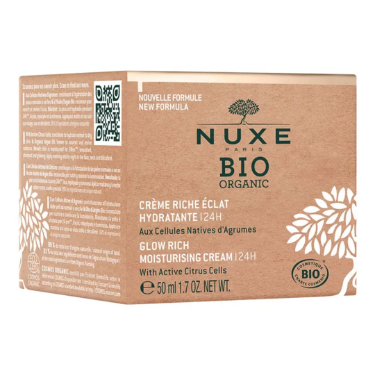 Nuxe Bio Organic Crème Riche Eclat Hydratante 24H 50 ml