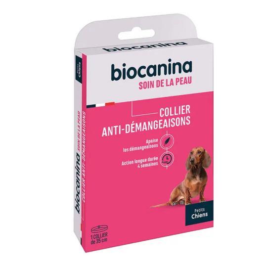 Biocanina Dermatologie Collier anti-démangeaisons petits chiens 35cm apaisement cutané chien