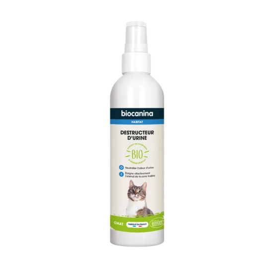 Biocanina Destructeur d'Urine Chat Bio 240 ml – Neutralise les odeurs et limite les récidives