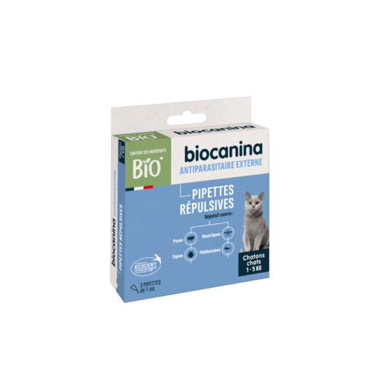 Biocanina Pipettes Répulsives BIO chat 3 pipettes
