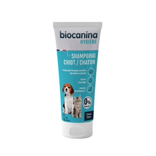Biocanina Shampoing Chiot et Chaton 200 ml – Nettoyant doux pour peaux sensibles