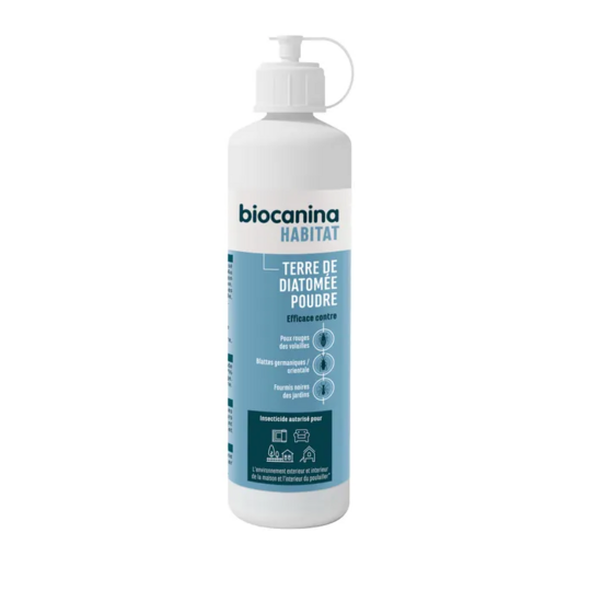 Biocanina Terre de Diatomée Poudre 100 g – Traitement naturel de l'habitat contre les insectes rampants