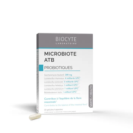 Biocyte Microbiote ATB Probiotiques - Flore intestinale 10 gélules