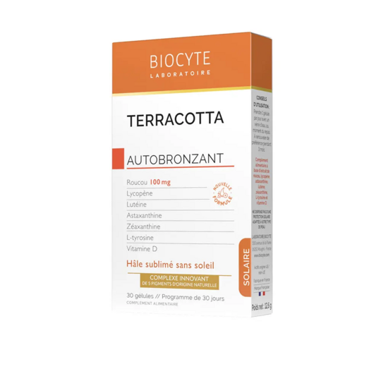 Biocyte Terracotta autobronzant 30 gélules – teint hâlé naturel sans soleil et éclat du teint