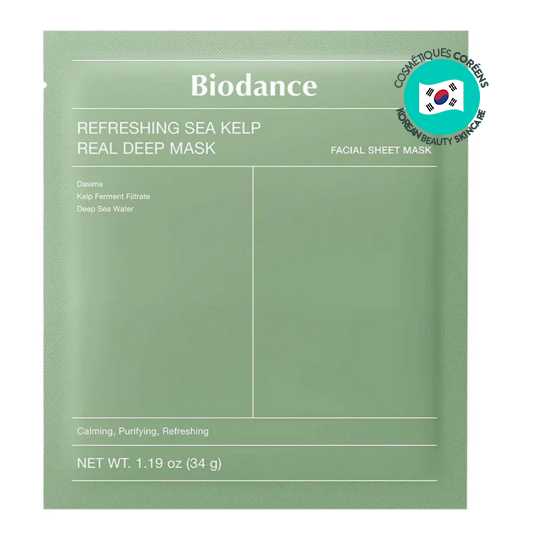 Biodance Refreshing Sea Kelp Real Deep Mask masque hydrogel apaisant peau grasse et sensible