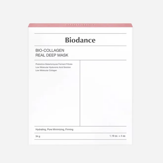 Biodance Real Deep Mask Bio Collagen masque visage hydratant et raffermissant 4 x 34 g