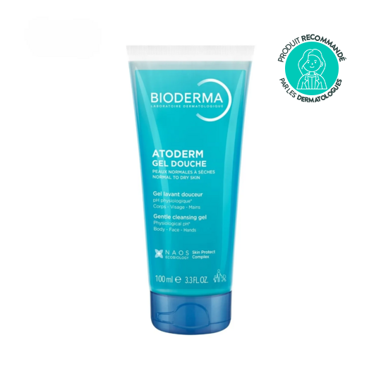 Bioderma Atoderm gel douche 100 ml — nettoyant sans savon peaux sensibles et sèches