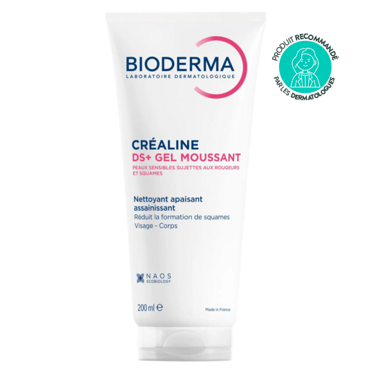 Bioderma Créaline DS+ gel nettoyant 200 ml — soin assainissant anti-squames et rougeurs