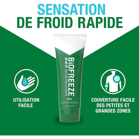 Biofreeze Gel Antalgique Froid 118 ml – Douleurs musculaires et articulaires