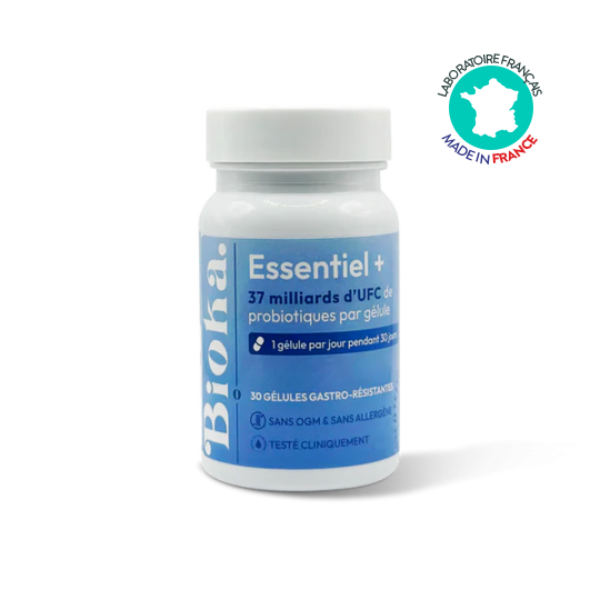 Bioka Essentiel+ 30 gélules gastro-résistantes probiotiques microbiote et immunité