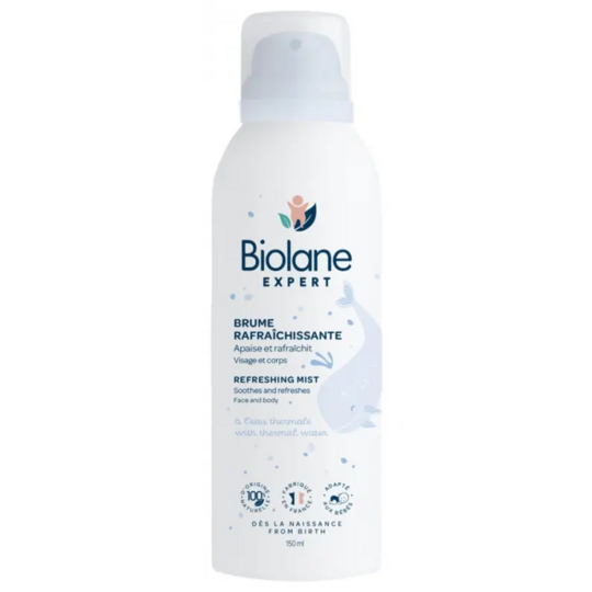 Biolane Expert Brume rafraîchissante 150 ml – brume bébé apaisante peau sensible