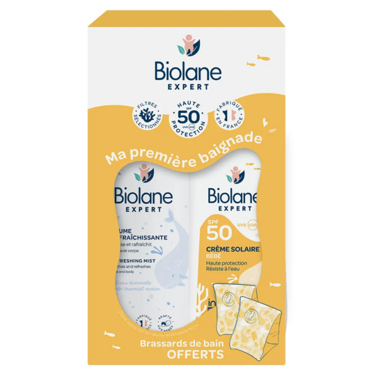 Biolane Expert Coffret Ma Première Baignade - Crème Solaire SPF50 + Brume Rafraîchissante