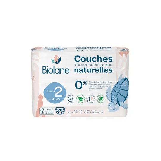 Biolane Couches écologiques taille 2 28 couches – couches bébé éco-responsables