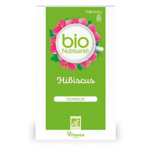 Bio Nutrisanté Infusion Hibiscus Draineur Bio 20 sachets