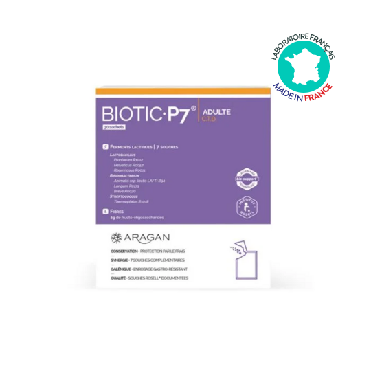Biotic P7 Fibres Aragan 30 jours – Microbiote, fibres et confort intestinal