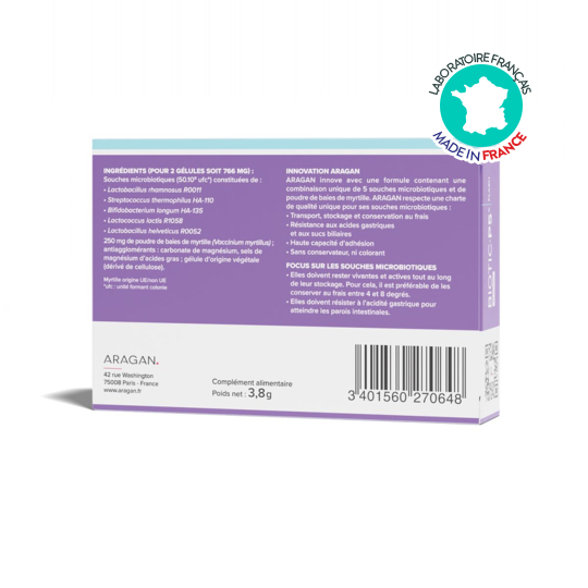 Biotic P5 Flash Aragan 10 gélules – Flore intestinale et action probiotique intensive