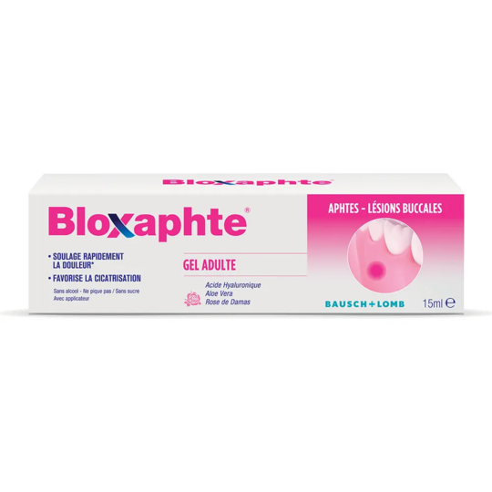 Bausch & Lomb Bloxaphte Gel Adulte Menthe 15 ml – Soulagement les aphtes et les lésions buccales