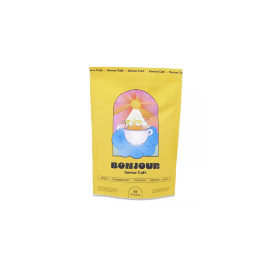 Bonjour Drink boisson champignons adaptogènes café 45 portions — énergie durable sans nervosité