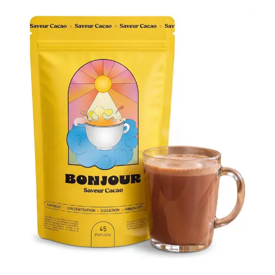 Bonjour Drink saveur cacao 270 g — boisson naturelle pour l'énergie et la concentration