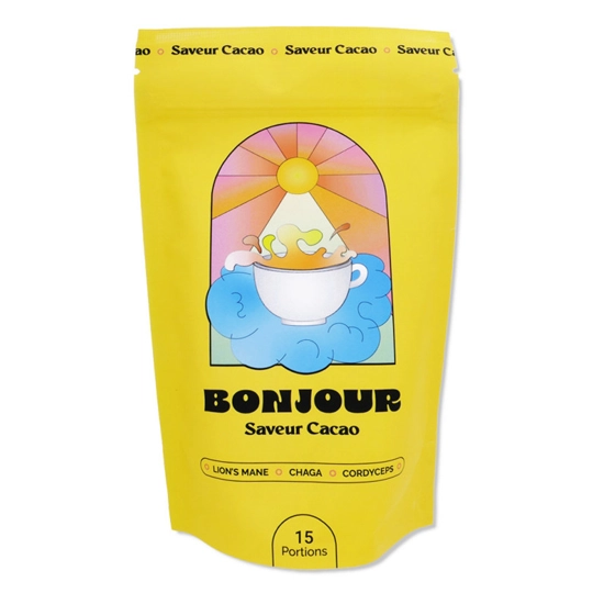 Bonjour Boisson Adaptogène Saveur Cacao 90 g boisson adaptogène énergie & équilibre