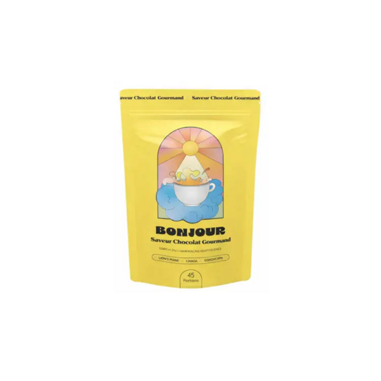 Bonjour Drink Super Café saveur chocolat gourmand 270 g — boisson adaptogène sans caféine détente et réconfort