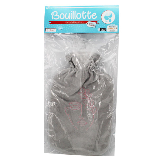 Bouillotte à Eau  Adulte Visage - 2 litres