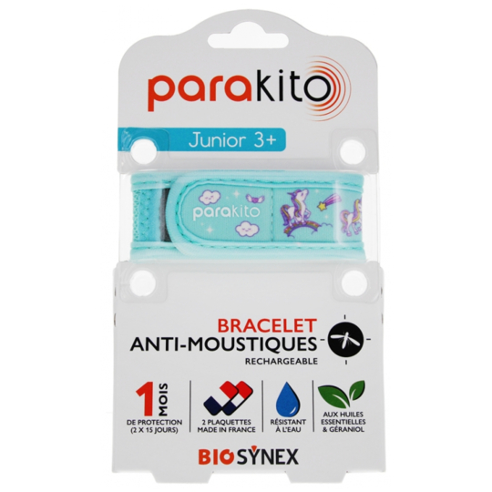 Bracelet Anti-Moustiques Junior 3+ Licorne - 1 Bracelet + 2 Recharges
