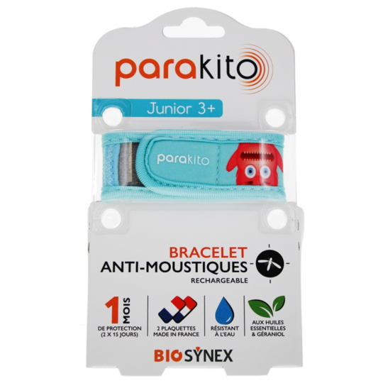 Bracelet Anti-Moustiques Junior 3+ Monstre - 1 Bracelet + 2 Recharges