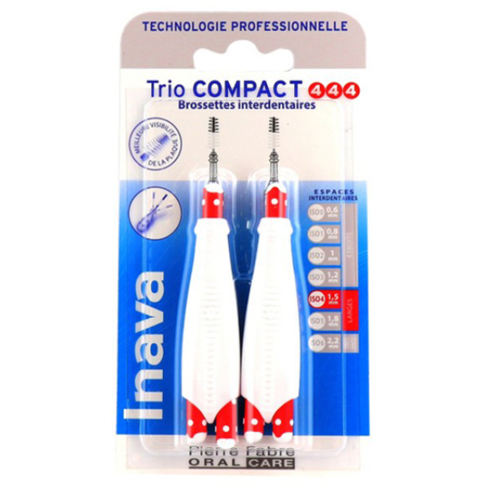 Brossettes Interdentaires Trio Compact 4/4/4 - 6 Têtes