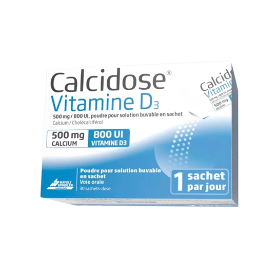 Calcidose Vitamine D3 – Calcium, vitamine d3, carance osseuse – médicament sans ordonnance