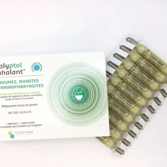 Calyptol Inhalant Décongestionnant 10 ampoules 5 ml – Médicament contre le rhume et le nez bouché