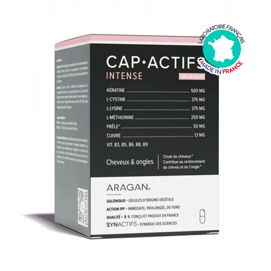 CapActifs Intense Cheveux & ongles Aragan 120 gélules – Chute, pousse et résistance
