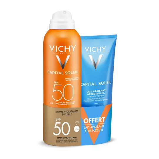 Vichy Capital Soleil Brume Hydratante SPF50 200 ml + Vichy Idéal Soleil Lait Apaisant 100 ml
