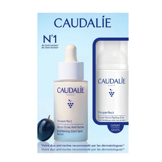 Caudalie Vinoperfect Coffret Sérum Éclat Anti-Taches 30 ml + Mousse Micro-Peeling Éclat 50 ml offerte