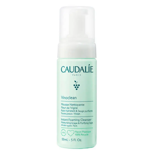 Caudalie Vinoclean Mousse nettoyante 50ml – nettoyant moussant instantané