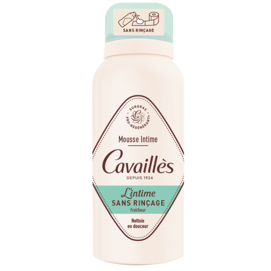 Cavaillès Mousse Intime sans rinçage avec Fraîcheur quotidien 100 ml