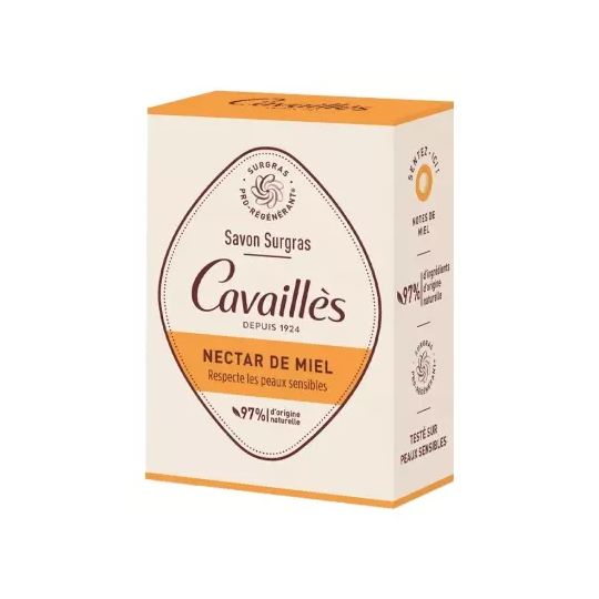 Cavaillès surgras pro-régénérant savon nectar de miel 100 g — soin lavant solide peaux sèches