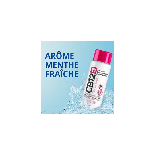 CB12 Bain de Bouche Gencives Sensibles 500 ml haleine fraîche 12h & confort gingival