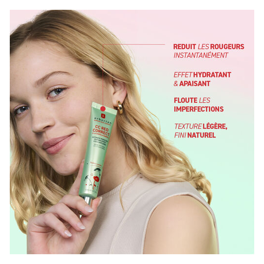 Erborian  CC Red Correct crème anti-rougeurs SPF25 45 ml Cosmétiques Coréennes