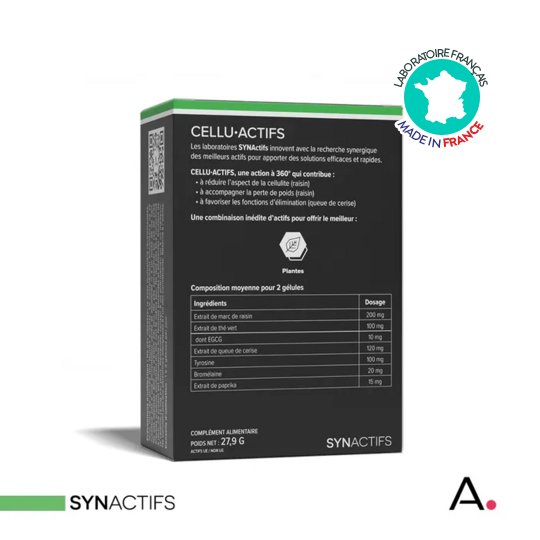 CelluActifs Contre la cellulite Aragan 60 gélules – Drainage, capitons et tonicité de la peau