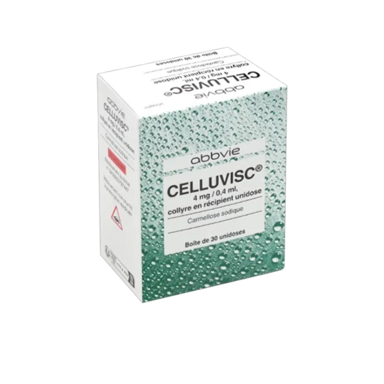 Celluvisc Collyre 30 unidoses – Médicament pour sécheresse oculaire et yeux secs
