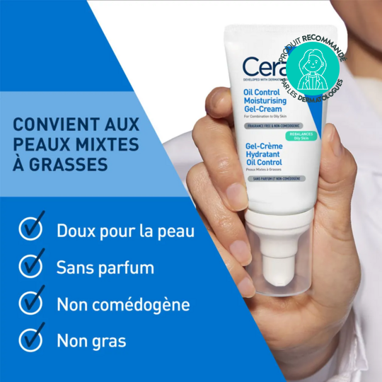 Cerave Gel-crème Hydratant oil control peaux mixtes à grasses 52 ml