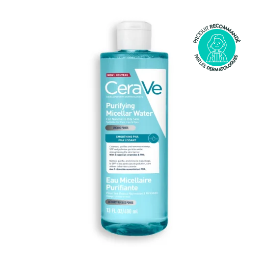 CeraVe Eau micellaire purifiante 400ml – nettoyant démaquillant visage et yeux